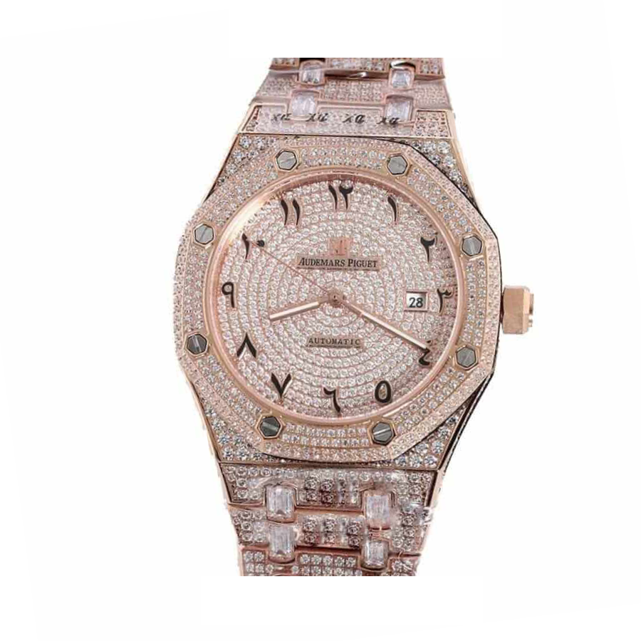 Audemars Piguet Royal Oak AP160SF296 “Iced Out Rose Gold” Top Grade Replica - Image 2
