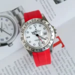 Rolex – Explorer II –  Rubber Strap – Red - Image 2
