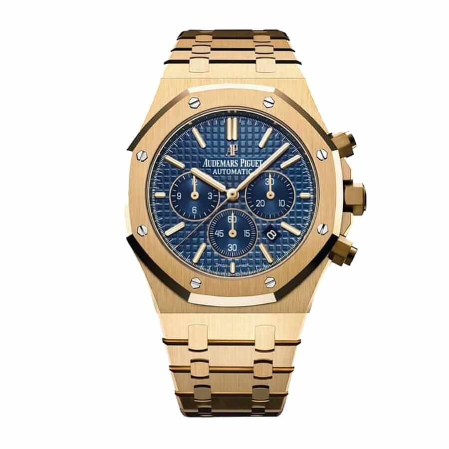 audemars-piguet-gold-royal-oak-blue-replica-2-1.jpg Audemars Piguet Royal Oak 26320BA.OO.1220BA.02 Premium Replica 1:1 - Image 1