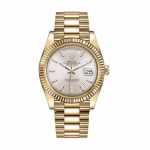 Rolex Day-Date 228238-0004 “Diagonal Silver” Premium Duplicate