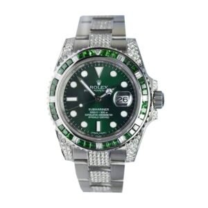 Rolex Submariner 116610LV “Hulk Iced Out” Premium Replica 1:1